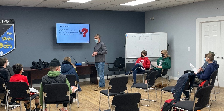 Goalkeepers are mental. A great evening with Jordan n Summit Goalkeepers presenting mental skills. #bedifferent #clubbsport #calgarysport #calgarysoccer