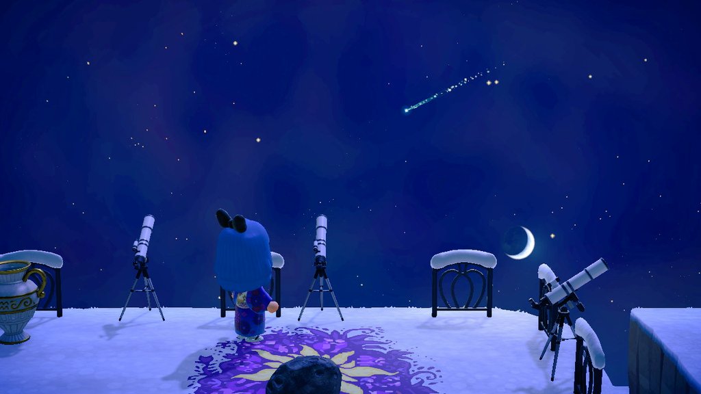NinDasom's tweet photo. Celeste in the observatory 🌠 #celeste #shootingstars #ACNH #celesteacnh #AnimalCrossingNewHorizons https://t.co/5IkPN5nUZv