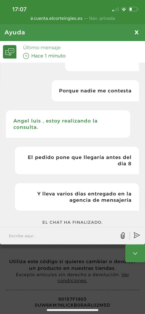 ANebrera's tweet photo. @elcorteingles  esto es normal ?? Lo dicho. Servicio nefasto. https://t.co/7raXvj0qXU