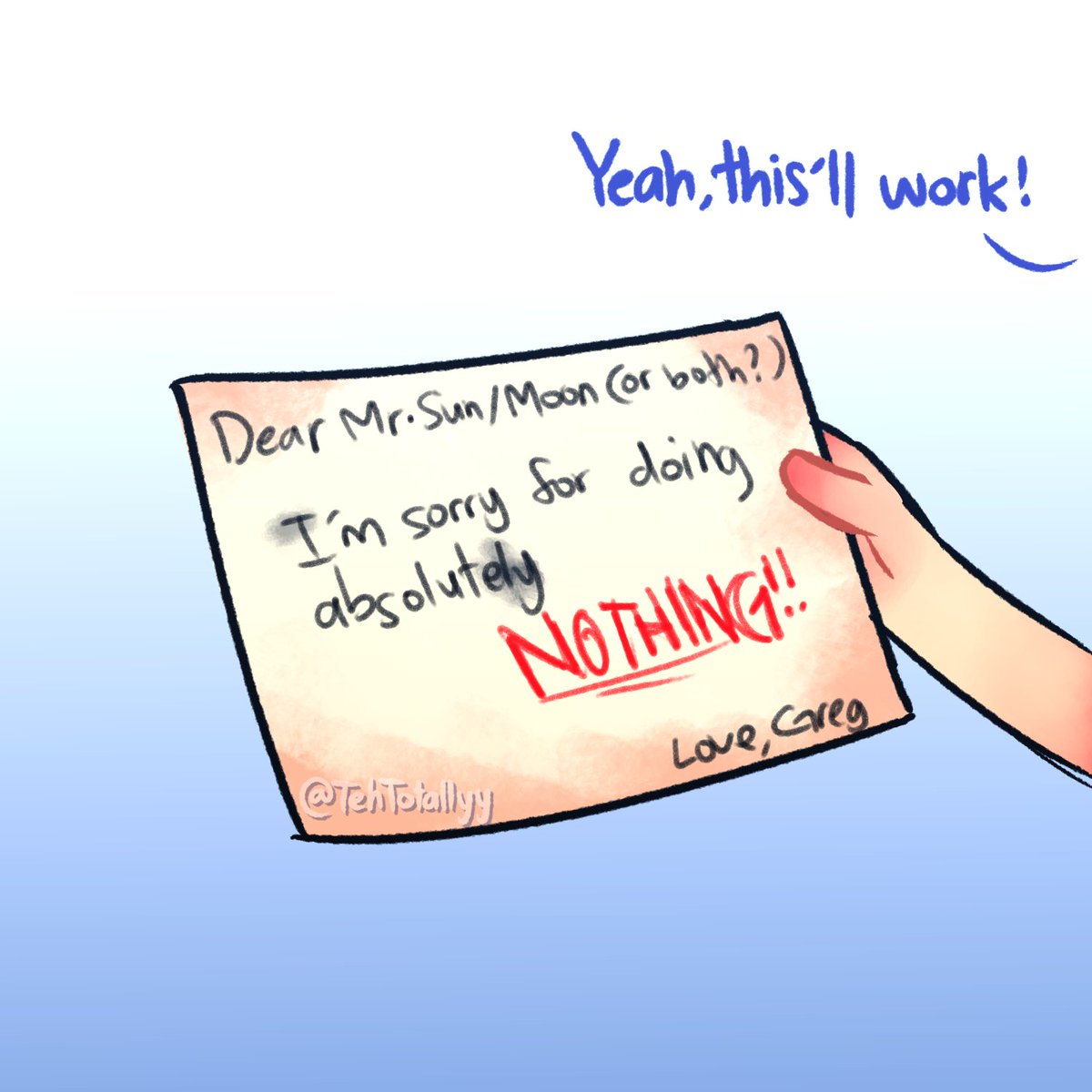 TehTotally's tweet image. An apology #FNAF #fnafsecuritybreach