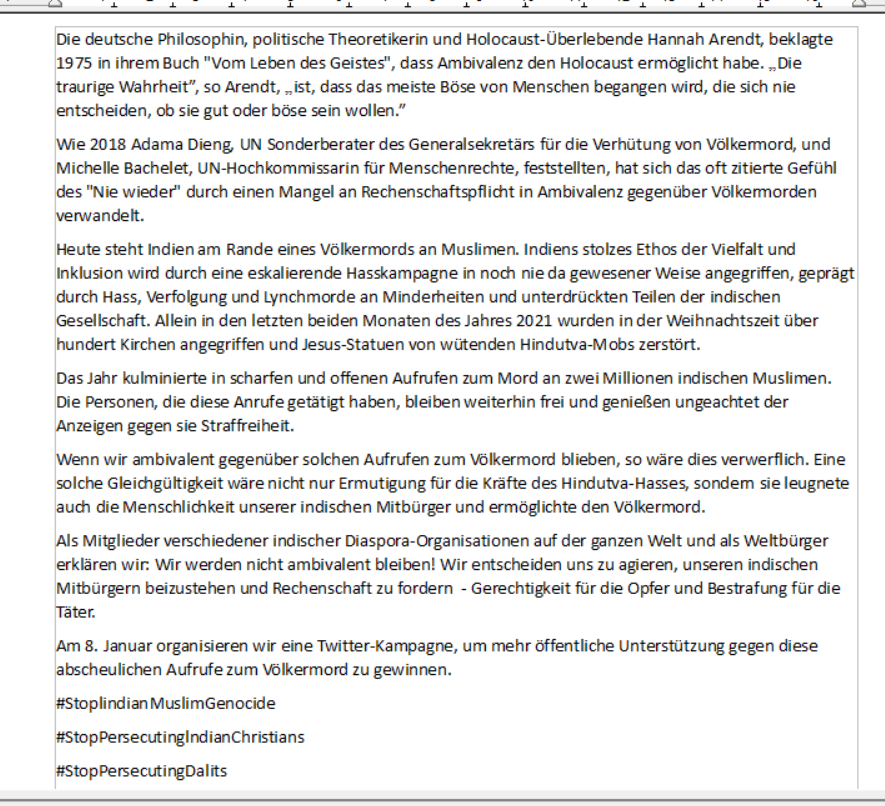IndienKoGruppe's tweet photo. Indien muss seine Minderheiten schützen: India #stoppersecutingminorities https://t.co/g6PBojJ8i7