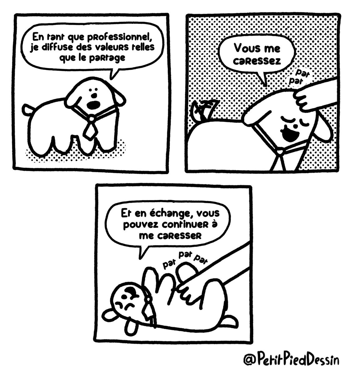 PetitPiedDessin's tweet photo. Le chien professionnel a une valeur à vous transmettre 👐 https://t.co/6XhzuKcGRX