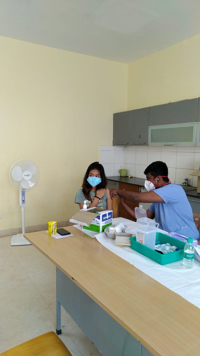 Manish10Agrawal's tweet photo. Today we #elitapromenade apartment volunteers conducted vaccination drive for 15-18 age group thr @ManipalHealth thanks to all. @nammaElita #vaccinated #COVID19 #Covaxin #Protecttogether #Bangalore https://t.co/x3tYjYL4da