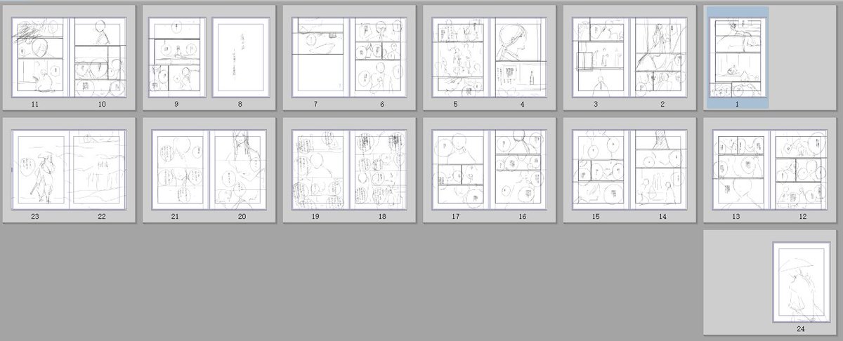 創作漫画、プロローグ部分のネームとりあえずできた…　１話と共に完成したら一緒に載せようと思うけど、いつになるやら…