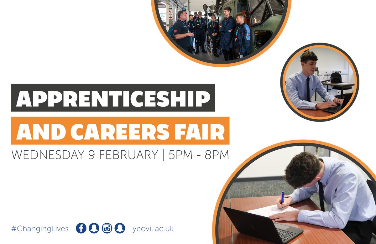 Apprenticeship and Career Fair is just around the corner, so it is time for you to save the date!!📆

**WEDNESDAY 9th FEBRUARY** 

We hope to see you there!🧡 

#ChangingLives