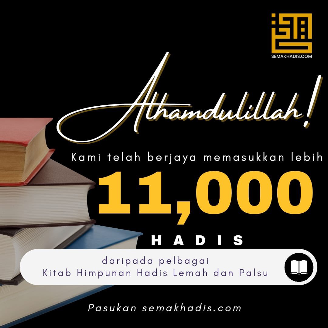 acaiijawa's tweet photo. Alhamdulillah. Dah ada 11,000 hadis palsu dan lemah dikumpulkan kat website https://t.co/BRmZ1DKhdV harini.

Korang boleh download Apps Android, iOS, Huawei dan Windows di sini:

https://t.co/uon28EVfLW

Wajib ada kat smartphone korang.

Semak dulu status hadis sebelum sebar! https://t.co/AjyyMamn8f