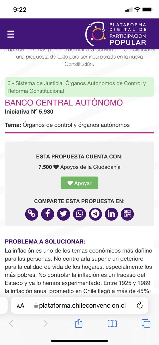 En menos de 24 horas, nuestra causa de <a href="/BC_autonomo/">Banco Central Autónomo</a> ya lleva la mitad de las firmas necesarias para ser discutida en la convención!!! Los invito a seguir difundiendo para que lleguemos este fin de semana a las 15.000!!!