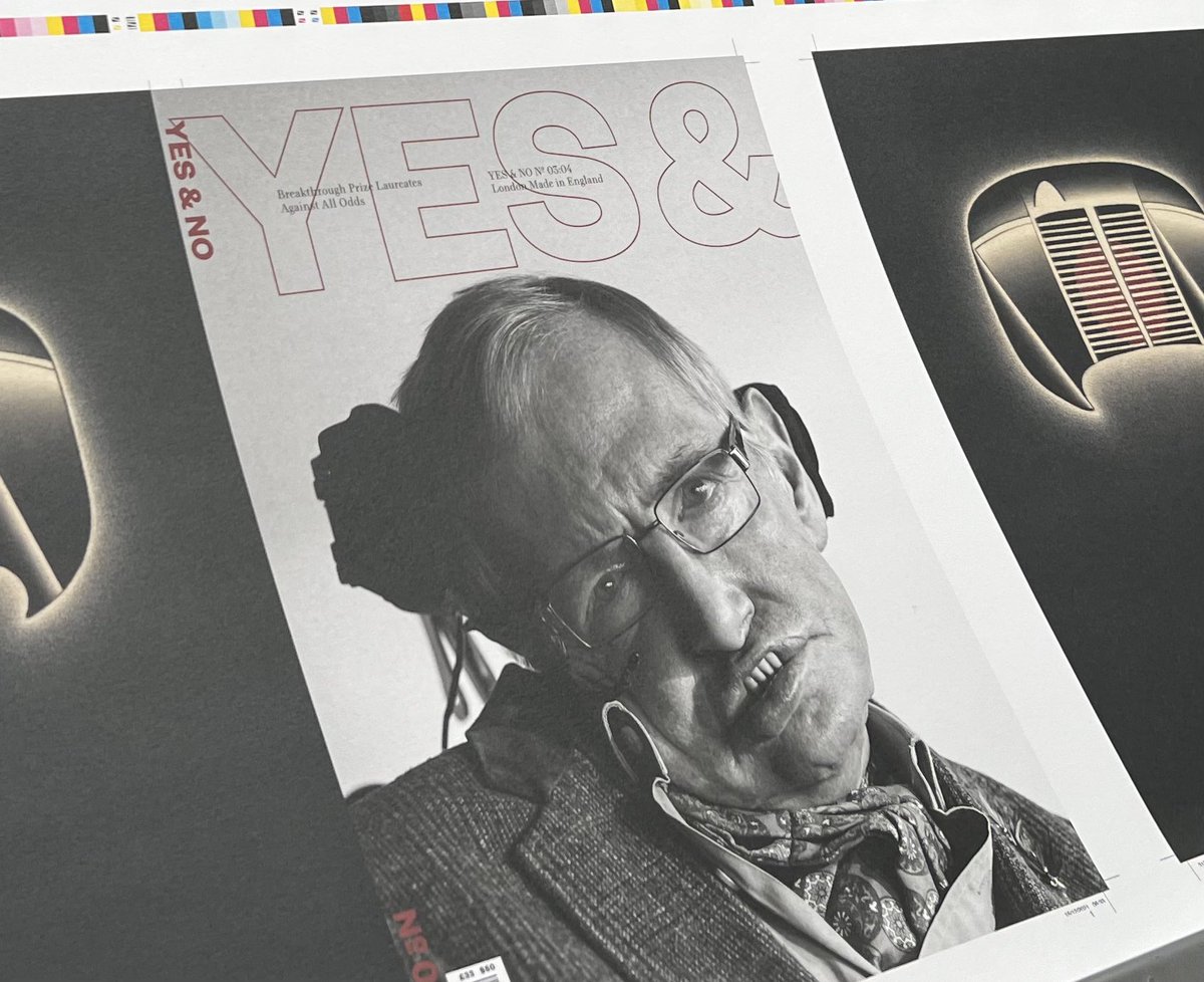 Stephen Hawking born on this day in 1942—“The man who changed our understanding of the #Universe.” ~ Cover Star of the new YES & NO photographed by Brigitte Lacombe for the Breakthrough Prize ~ Printed on Fedrigoni Paper ~ On sale now ~ #stephenhawking #brigittelacombe #yesandno