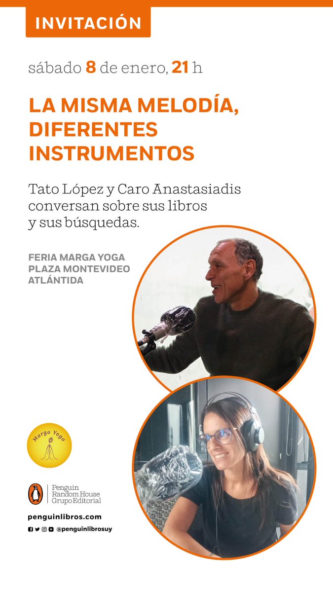 Es al aire libre. Entrada gratuita. 21 horas en la Feria de Atlántida.