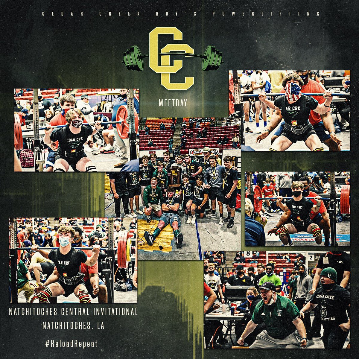 CedarPower's tweet image. It’s Meet day!!! The Cougars are in Natchitoches to take care of business at the Chief Invitational! S/O to @coachk424 for the graphics 🔥 #RevengeTour22 #ReloadRepeat