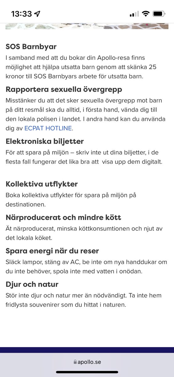 anniecroona's tweet photo. Apollo skickar alltså influencers på sponsresor utomlands under pågående pandemi och klimatkris. Men de vill verkligen främja hållbar turism! Till exempel tipsar de om hur du som resenär kan GÖRA SKILLNAD: packa lätt! Stäng av AC:n! Skriv inte ut dina biljetter! Klimatkompensera! https://t.co/PsAPAEiYfE
