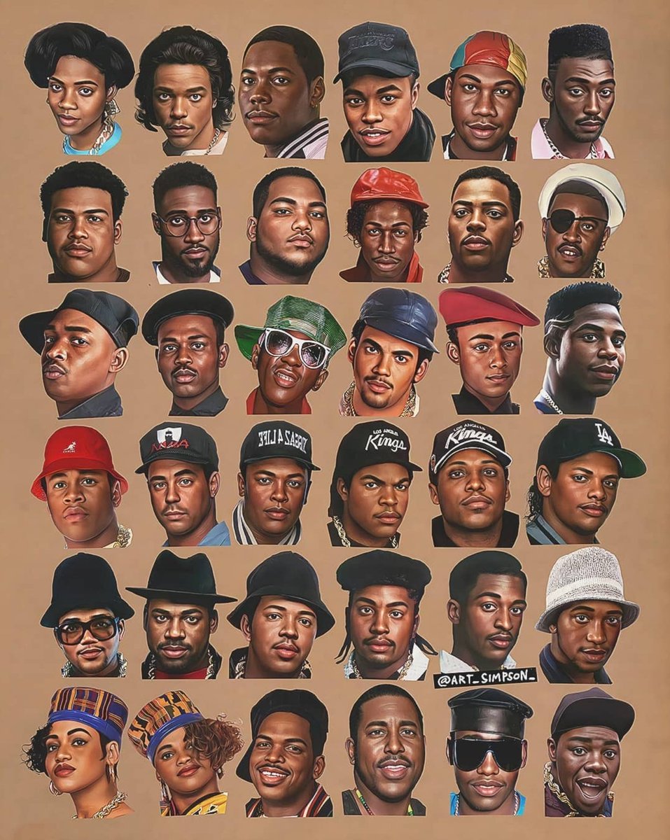 80s Hip Hop Game - how many can you name? (artwork courtesy of IG user: art_simpson_) #hiphop #80shiphop