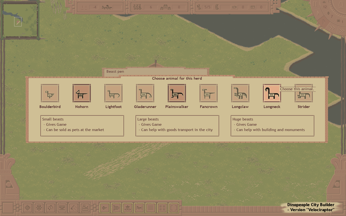 Josielancer's tweet photo. Despite work, aches and colds, I've wrapped up version Velociraptor with: draw optimisations, better window handling, save-load improvements and beasts and beastkeeping! Plus some fun window tweaks. Next: more events!

#citybuilder #screenshotsaturday #gamedev #GameMakerStudio2 https://t.co/CCmfgGt8Pj