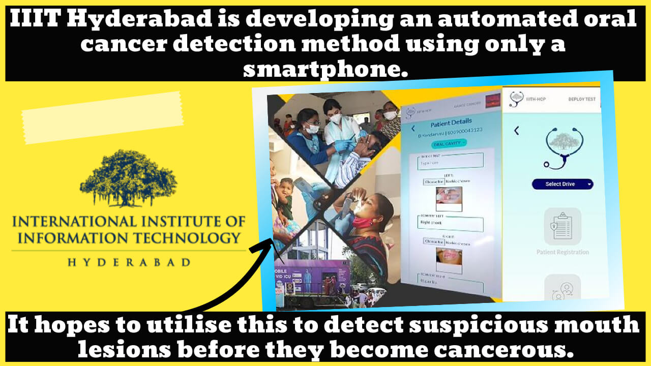 IIIT-Hyderabad is developing an automated oral cancer screening method using a smartphone