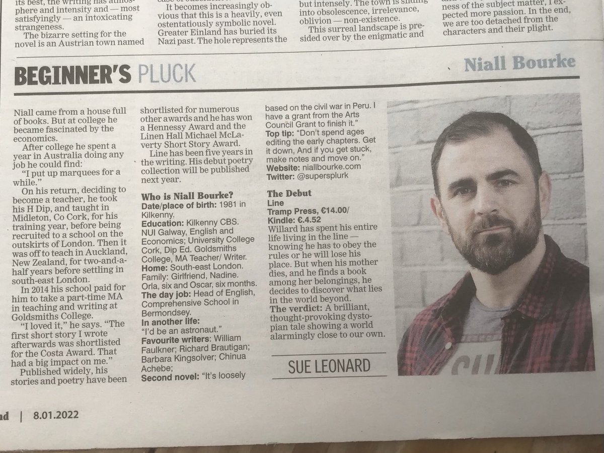 Suejleonard's tweet photo. Line by @supersplurk this weeks #beginnerspluck is a brilliant, though provoking dystopian tale showing a world alarmingly close to our own. @irishexaminer @TrampPress https://t.co/NS6NeYldZC