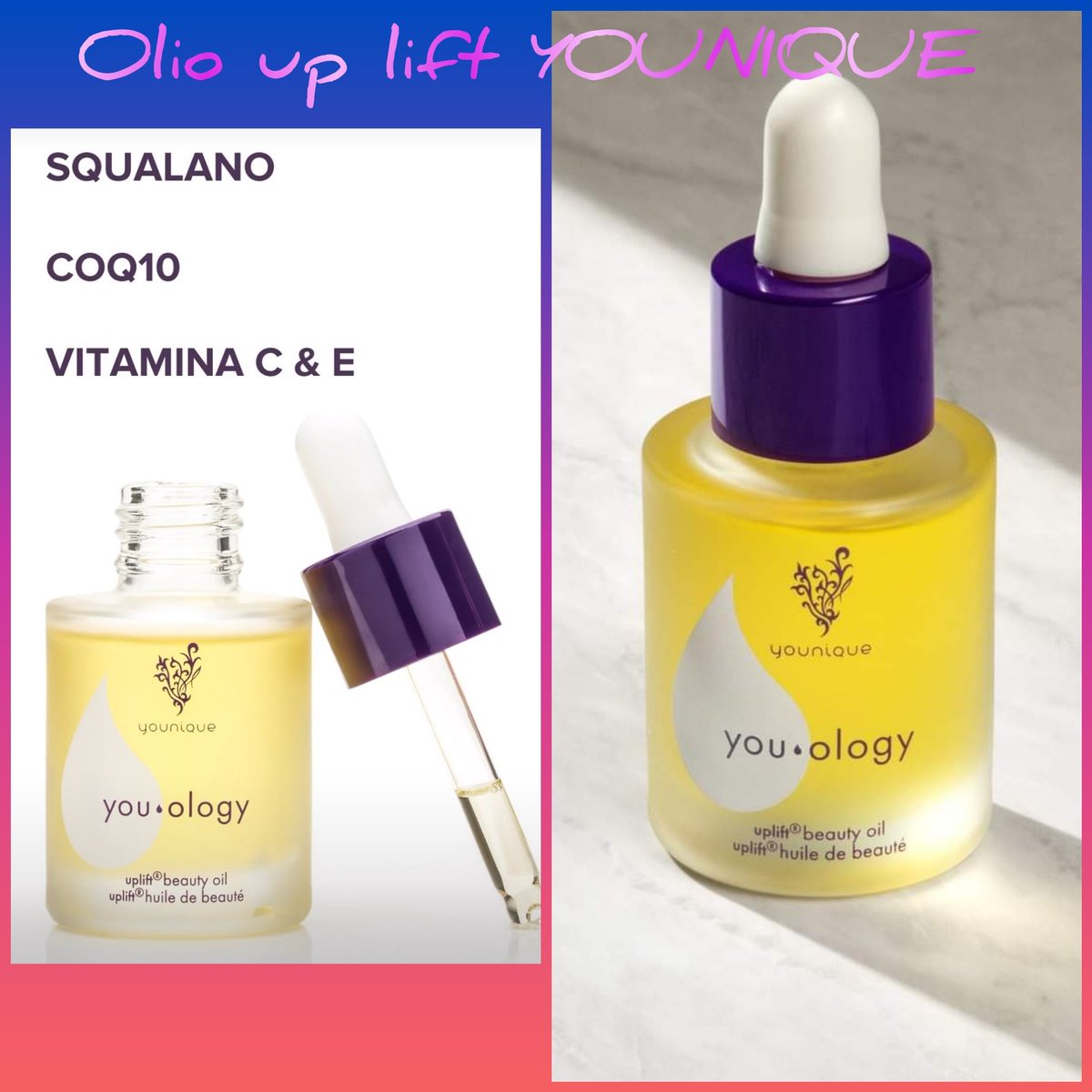 L'olio di bellezza YOU·OLOGY UPLIFT✨ un olio leggero ma intenso formulato con ingredienti che imitano il naturale processo di idratazione della pelle.
✔️Si assorbe rapidamente lasciando la pelle liscia come la seta senza lasciare residui oleosi.
#youniqueproducts #youniquebeauty