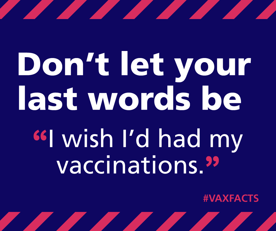 Many people who have not taken the opportunity to get their vaccine and have become critically ill with COVID-19, have said that they wish they’d taken the opportunity to get vaccinated.

Learn the #VAXFACTS and get the best protection: norfolkandwaveneyccg.nhs.uk/news/427-get-y…