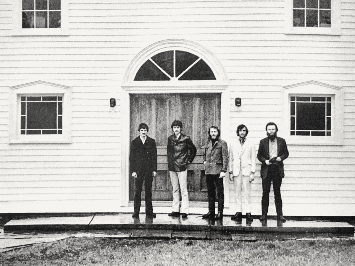 The Band outside of a local church in Woodstock, New York, 1969. 

Taken during the famous Elliott Landy session that produced the cover of The Band's second studio album "The Band". 

Photo: Elliott Landy 

#TheBand