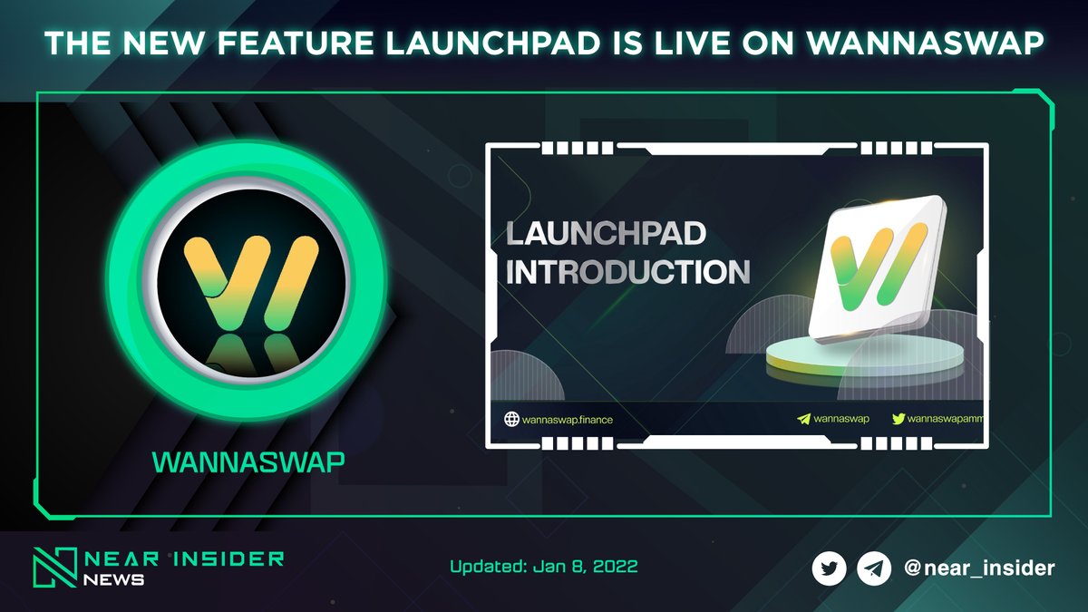 🥳 The new feature #Launchpad is live on <a href="/wannaswapamm/">wannaswap</a>

#WannaSwap Launchpad will bring great investment opportunities because projects must pass strict standards in terms of teams, backers, roadmap, and goals 🚀 

More Details:
🟢 wannaswap.medium.com/wannaswap-laun…

#Nearinsider #NEAR