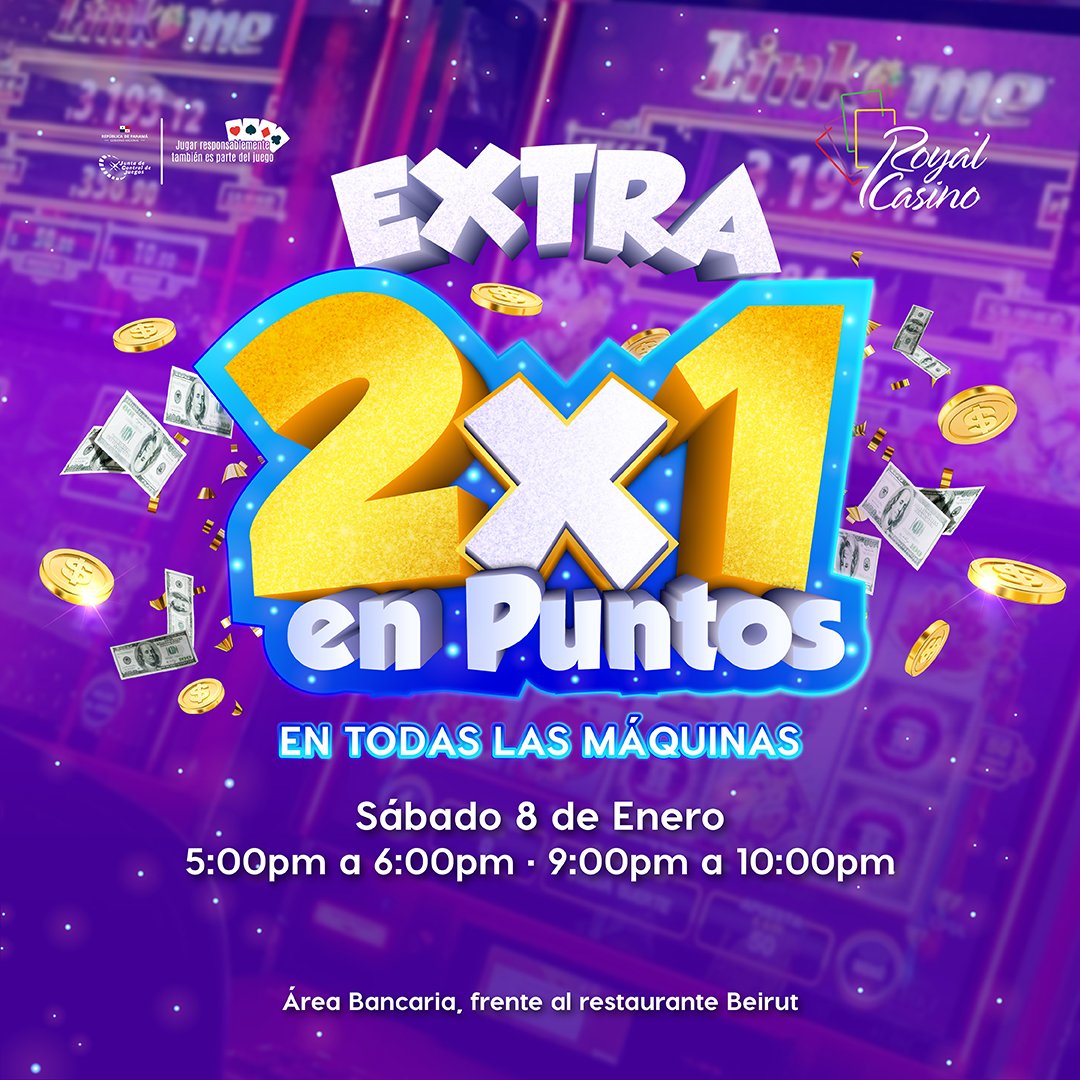 Royal Casino (@royalcasinopty) on Twitter photo 😎 Ven HOY y duplica tus puntos, jugando y ganando en todas nuestras máquinas, con la promoción 2x1 en puntos en <a href="/royalcasinopty/">Royal Casino</a> #elreydeladiversión
Te esperamos!
#duplicatuspuntos #casinoPty #royalcasino 😎 Ven HOY y duplica tus puntos, jugando y ganando en todas nuestras máquinas, con la promoción 2x1 en puntos en <a href="/royalcasinopty/">Royal Casino</a> #elreydeladiversión
Te esperamos!
#duplicatuspuntos #casinoPty #royalcasino