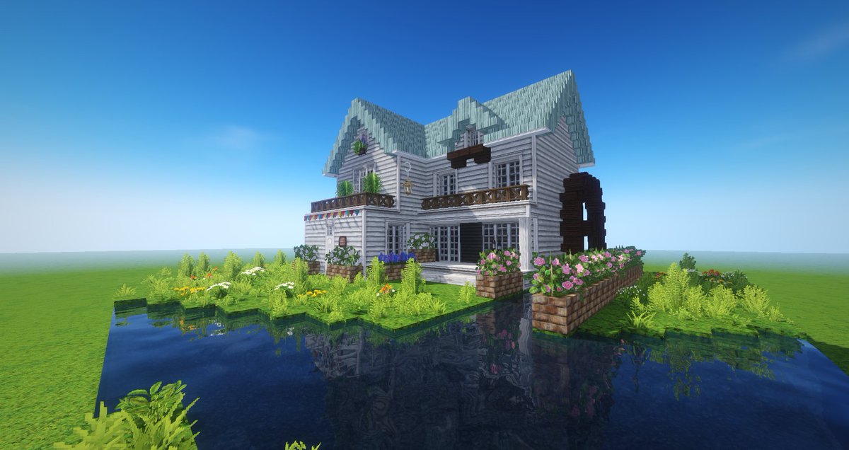 #Minecraft 
#Minecraftbuilds 
#minecraft建築コミュ
水車のある家