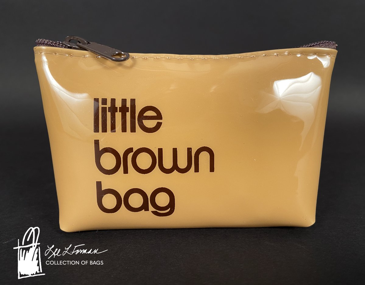 10/365: The popularity of Bloomingdale's 'big brown bag' by Vignelli led to the release of the 'little brown bag' in 1974. It was originally sized to hold cosmetics and other accessories. The text has since appeared on bags of different (small) sizes and materials.