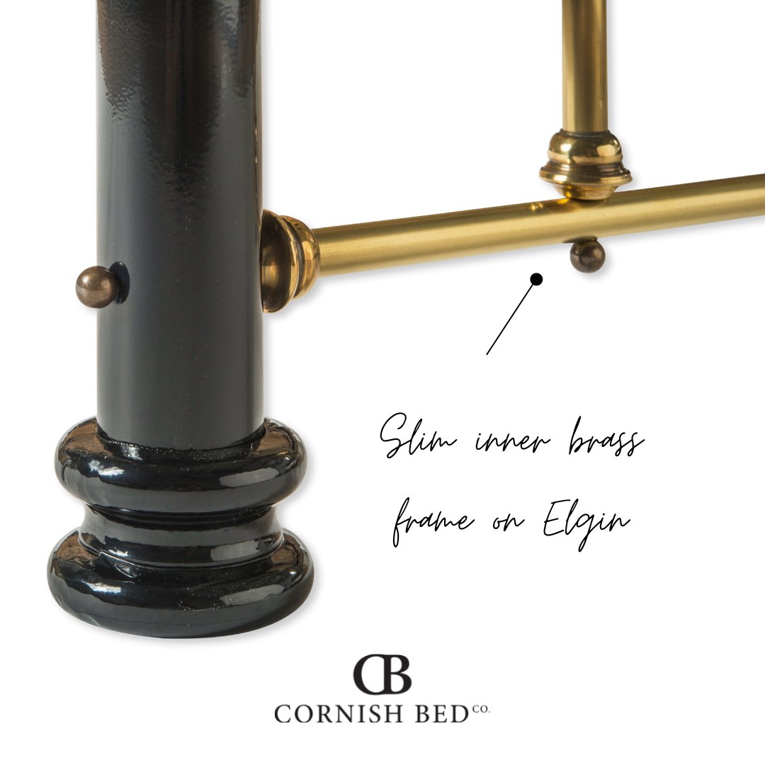 TheCornishBedCo's tweet photo. The Elgin. An artful blend of styles.

The Elgin tastefully combines painted side posts, solid brass top caps and brass balls with an all-brass centre framework and ornate spinning top centre finial.

https://t.co/1MnfNvvFcz https://t.co/2cgaHXcudR
