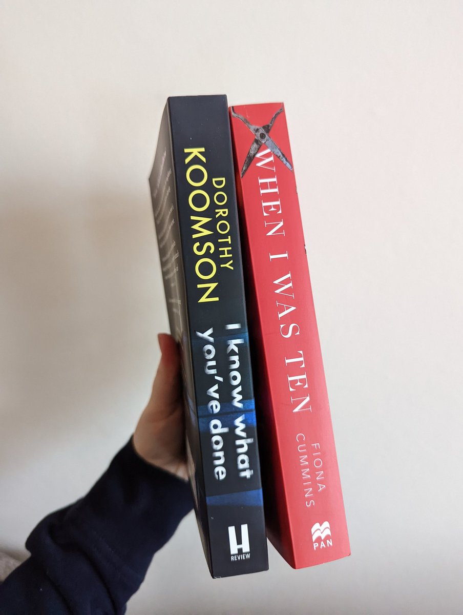 Called in Sainsbury's and came out with... Books!! #WhenIWasTen by Fiona Cummins and #IKnowWhatYouveDone by Dorothy Koomson. I've heard great things about both of these 😊📚