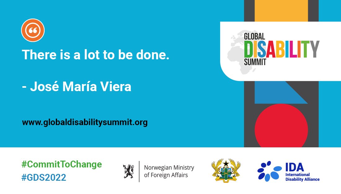 “There is a lot to be done.” <a href="/IDA_CRPD_Forum/">International Disability Alliance (IDA)</a>'s <a href="/VIERAJOSEMARIA/">José María Viera</a>.
  
Do you believe in a disability-inclusive future? Tell us why. We're asking world leaders to #CommitToChange at #GDS2022. globaldisabilitysummit.org