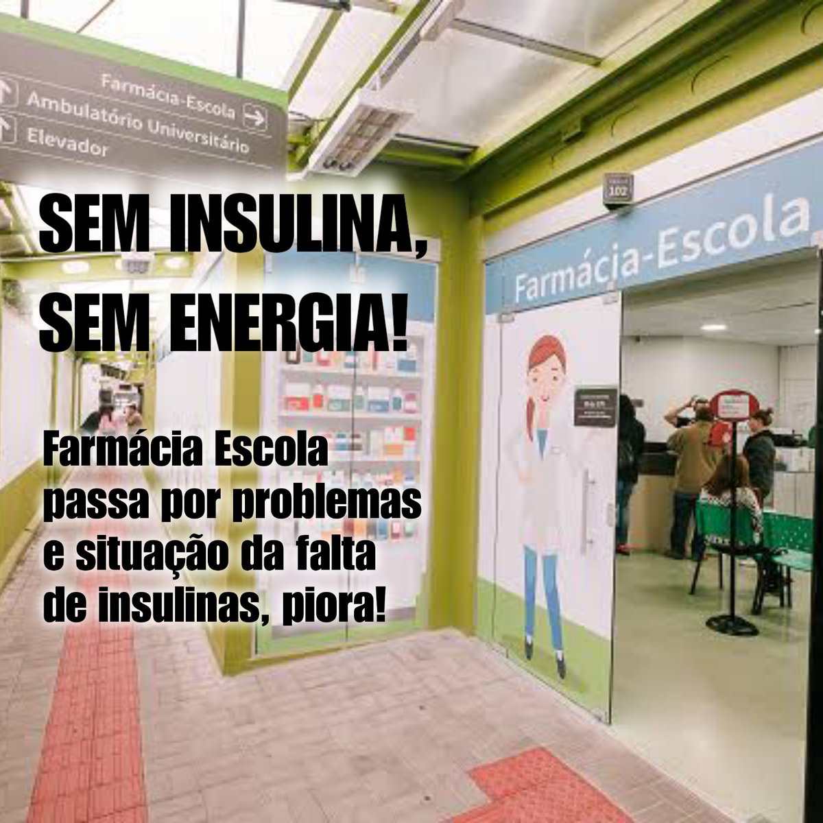 abraacaixa's tweet photo. SEM INSULINA,
SEM ENERGIA!

Pacientes diabéticos de Joinville depararam-se com grave problema na Farmácia Escola, no início da semana.

Acesse conteúdo completo no link; https://t.co/SkpRUI4oqp https://t.co/EyP0aKuk0C
