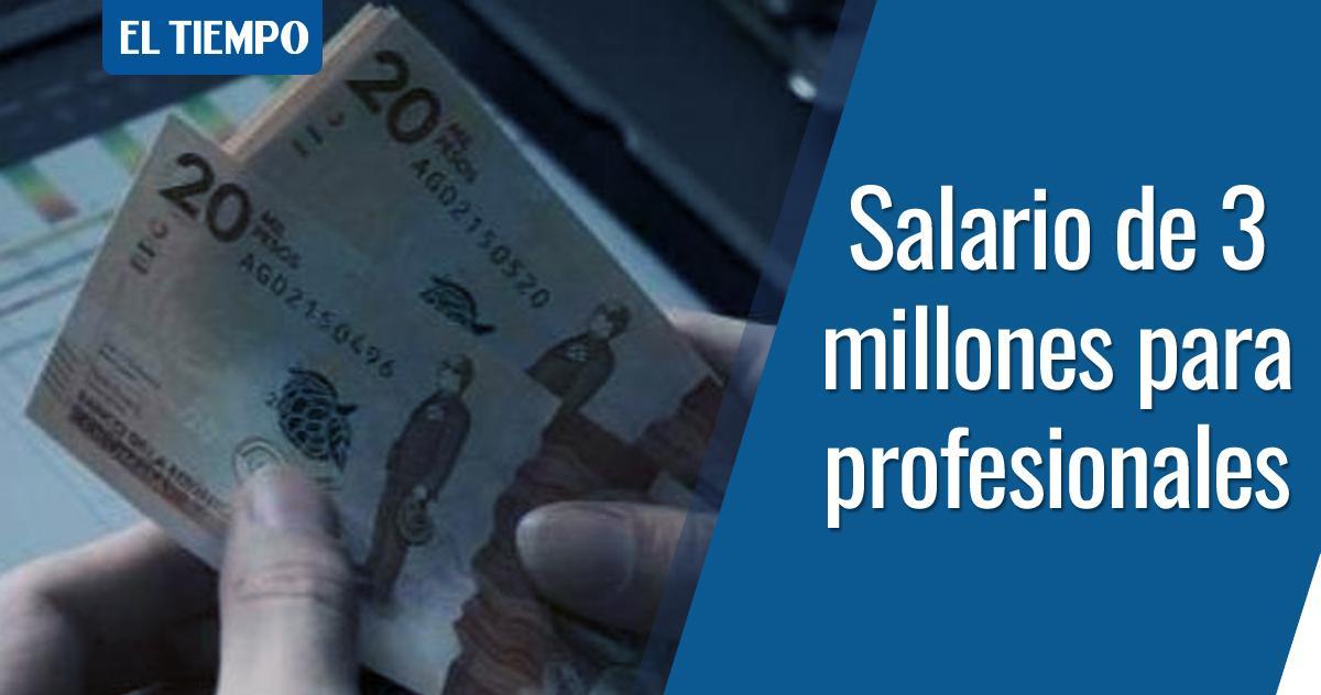 ELTIEMPO's tweet photo. 💵  Proyecto de ley busca salario mínimo de 3 millones para profesionales. La iniciativa busca que los colombianos obtengan un sueldo que corresponda a su educación académica ➡️ https://t.co/RTSUBY74xI https://t.co/9GNxv2tG8m