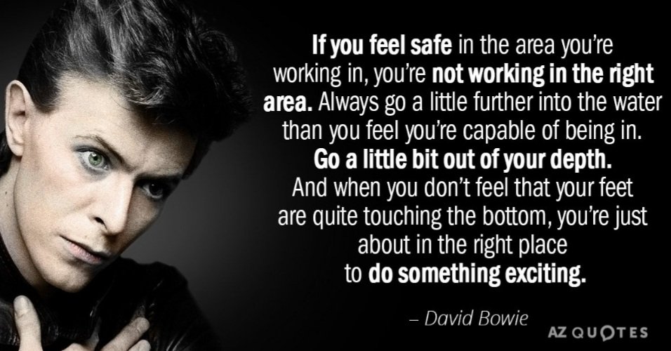 Happy 75th birthday to David Bowie, I really love this quote & feel it is something to live by 