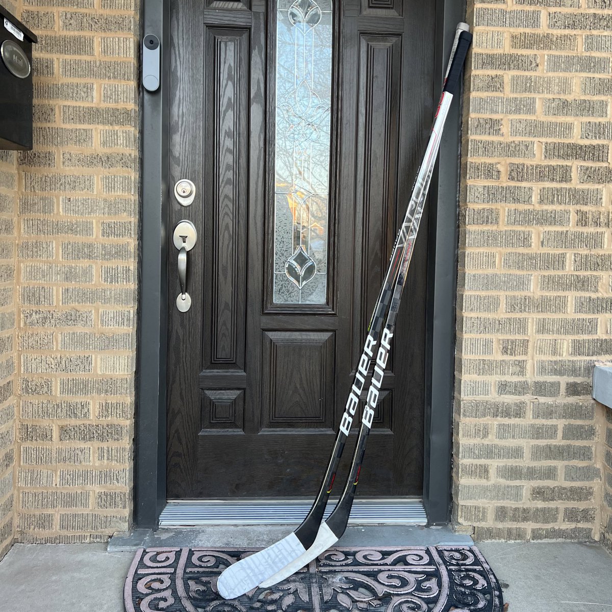 BauerHockey's tweet photo. We join the hockey community in mourning the tragic loss of our teammate Teddy Balkind. Our hearts are with Teddy’s family and friends. #SticksOutForTeddy https://t.co/bWdaVR6L4h