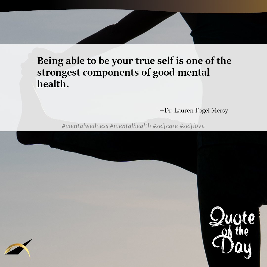 AlphaBehavioral's tweet image. Being able to be your true self is one of the strongest components of good mental health. Dr. Lauren Fogel Mersy #mentalwellness #mentalhealth #selfcare #selflove abccenterinc.com/contact.html?z…