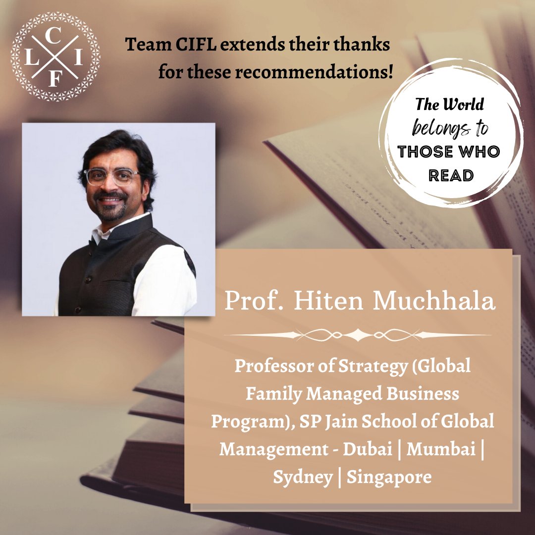 CiflTweets's tweet photo. Thank you @hitenmuchhala for your recommendations! 😍 @SPJainGlobal 
#CIFLTrivia #financebooks https://t.co/goR2zlV6om