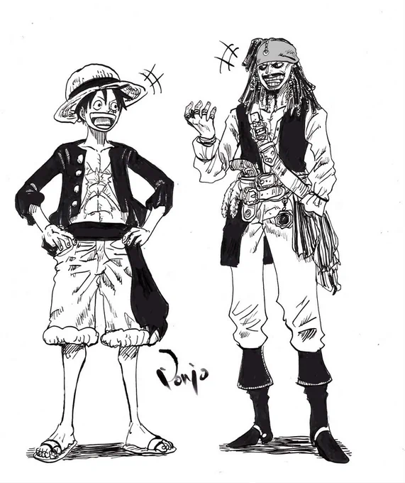 ルフィとジャックスパロウLuffy and Jack Sparrow 