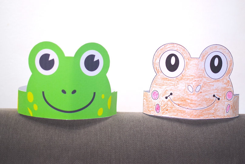 Frog Headband Craft with free template showmycrafts.com/frog-headband-… #Frog