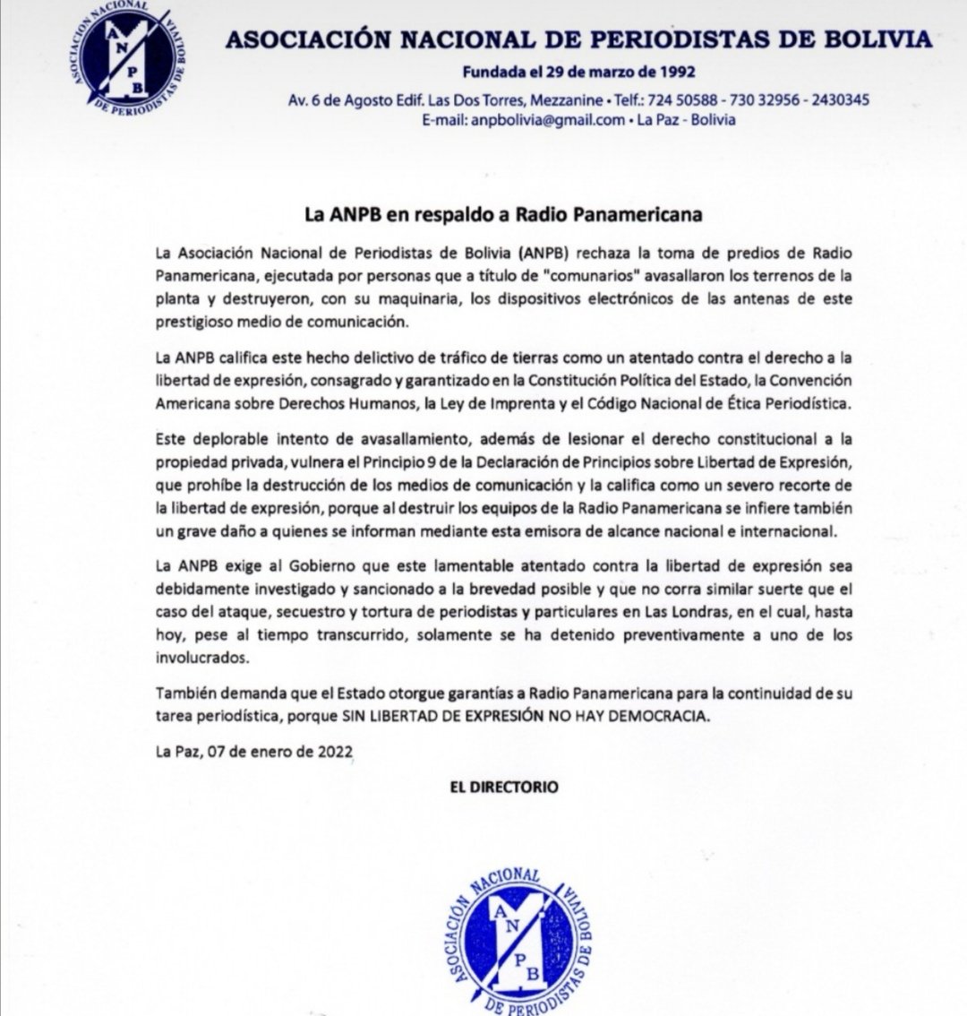 #LibertadDeExpresion Crece el apoyo a <a href="/RadPanamericana/">Radio Panamericana</a> ante el avasallamiento a su planta y destrucción de equipos