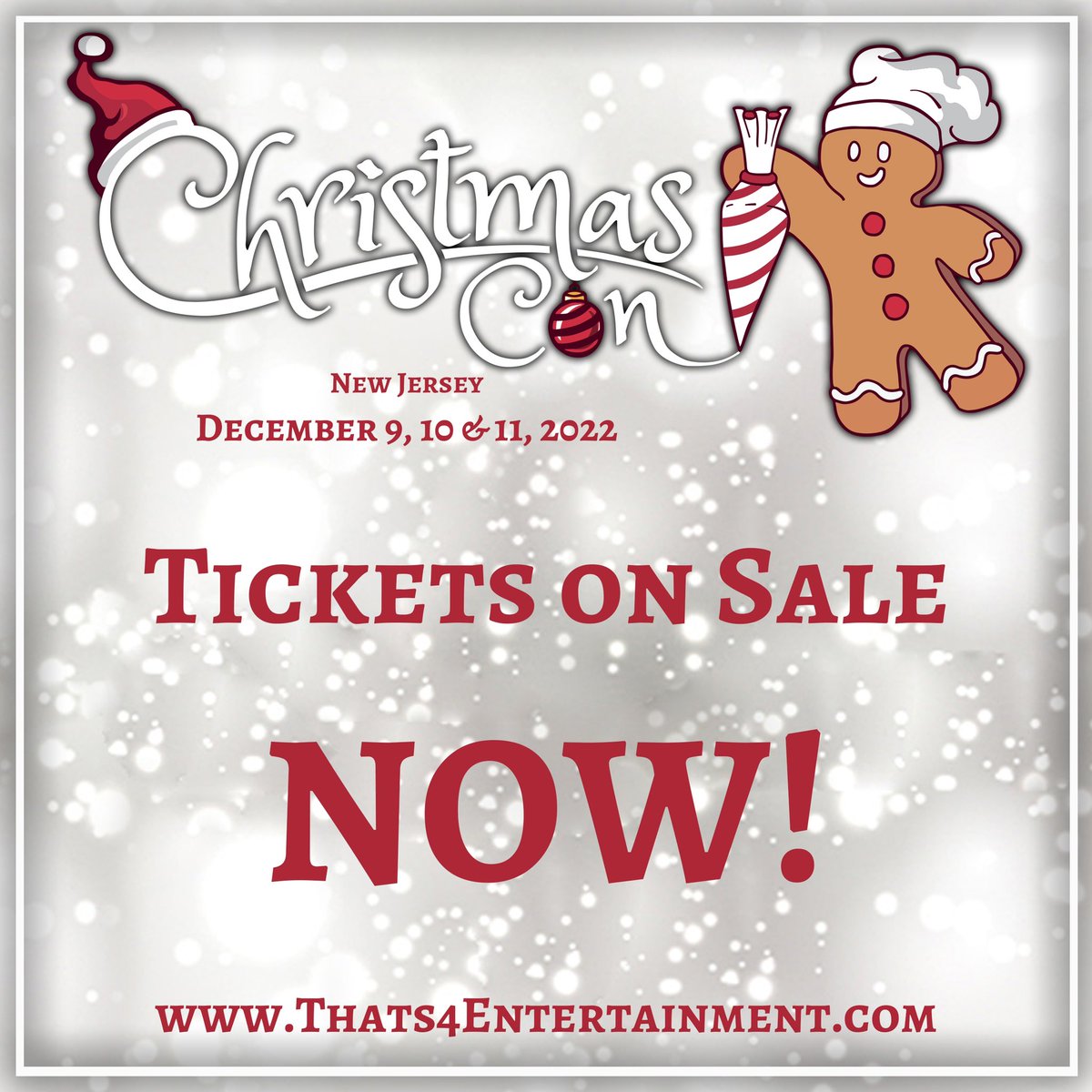🥳 Tickets for #ChristmasCon2022NJ are on sale NOW!!! thats4entertainment.com/new-jersey 🎄We had so much fun this December, we can’t wait to do it all again! Get your tickets now and we will see you there. ❤️Merry Christmas Con!