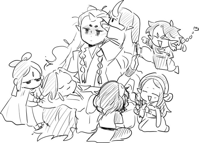 ワンオペさせられている諦聽の落書きです 