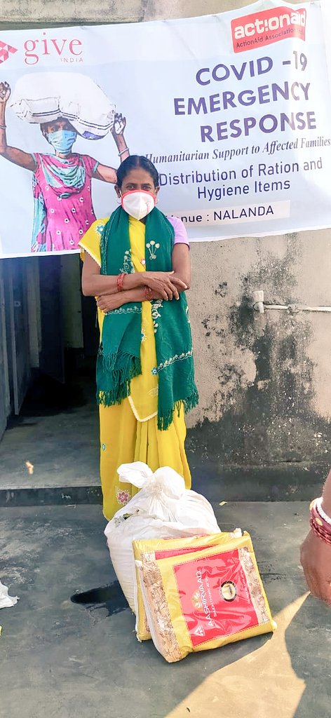saurabhiirm's tweet photo. @ActionAidIndia &amp; @GiveIndia today facilitated distribution of dry ration to 400 #women informal workers in #Nalanda district of #Bihar to cope up during the third wave of #COVID19 pandemic. @sndeep @AavinaashRSapru @dipalisharma02 @EkramPRO @Ratnesh79387861 @NBSKPK1 @ActionAid https://t.co/AMvfmQKA28