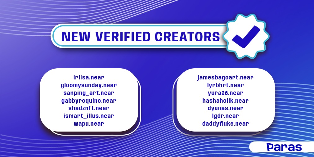 NarrativeHQ_'s tweet photo. Attention to all artists!
Let's welcome Paras' new verified creators 👋🏻

For others who haven’t been accepted, watch for our next announcement every Wednesday &amp; Saturday. https://t.co/IVyrvHahPW