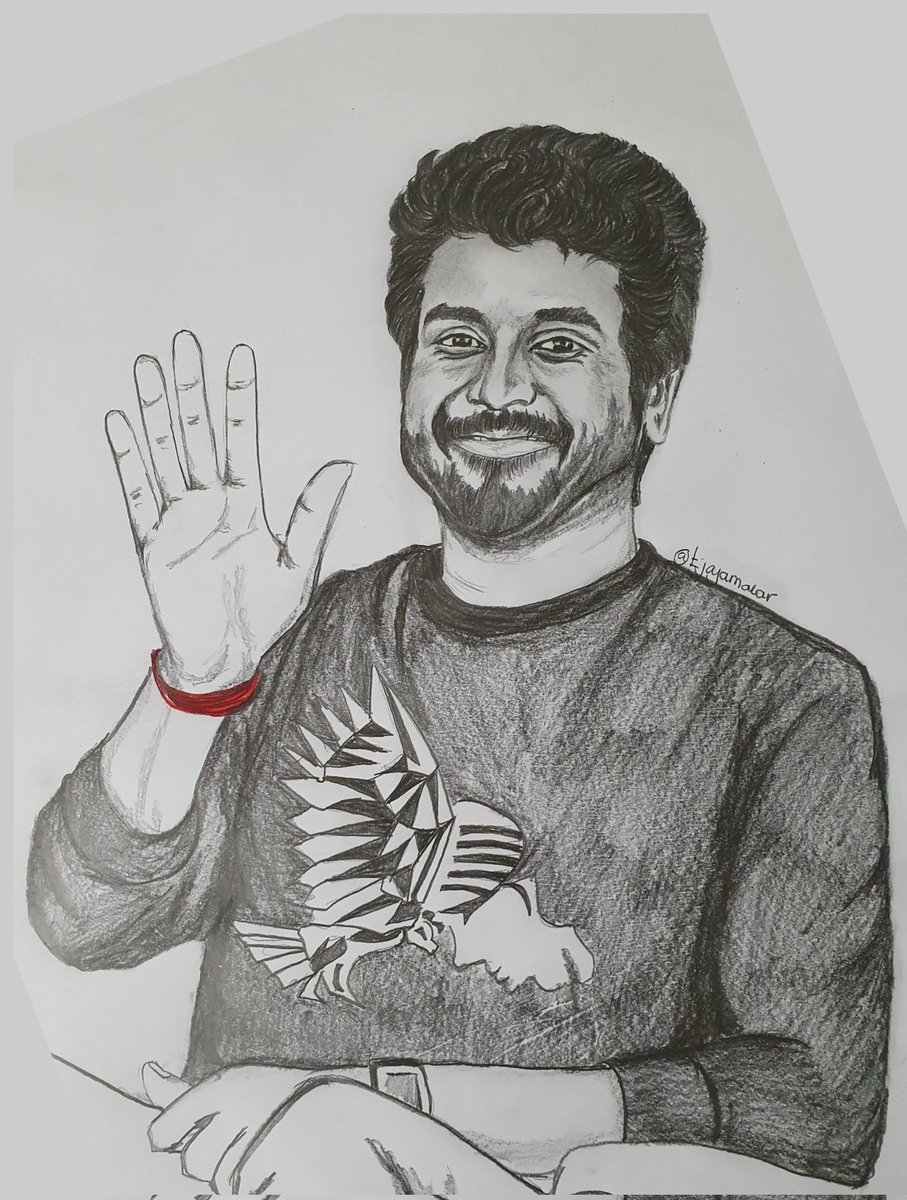 tjayamalarJ's tweet photo. Two of my favourite gestures of urs @Siva_Kartikeyan - ur adorable smile &amp; ur majestic wave 😊👌
Drew this with lots of love just for u thamby  🥰. Hope u like it 

#Don #Ayalaan https://t.co/yGNFBKBOcG