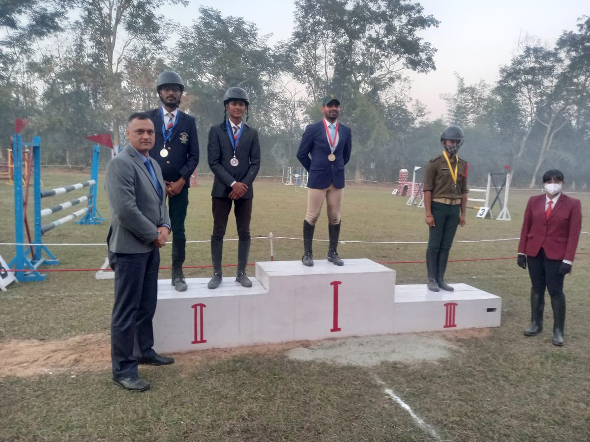 prodefgau's tweet photo. #DibrugarhHorseShow2022
#2ndDay
*47 R&amp;V Sqn NCC* 
UO Prakash Nehra - Bronze medal(Top Score Open Event)
SUO Siddhant Kabra-Gold and
UO Prakash Nehra &amp; Cadet Abdullah-joint Silver (Cadet &amp; Police Jumping Event) 
Cadet Soumya Jindal-4th(Junior Hacks)
@nccner @HQ_DG_NCC
@airnews_ghy https://t.co/J9nLzXufRR