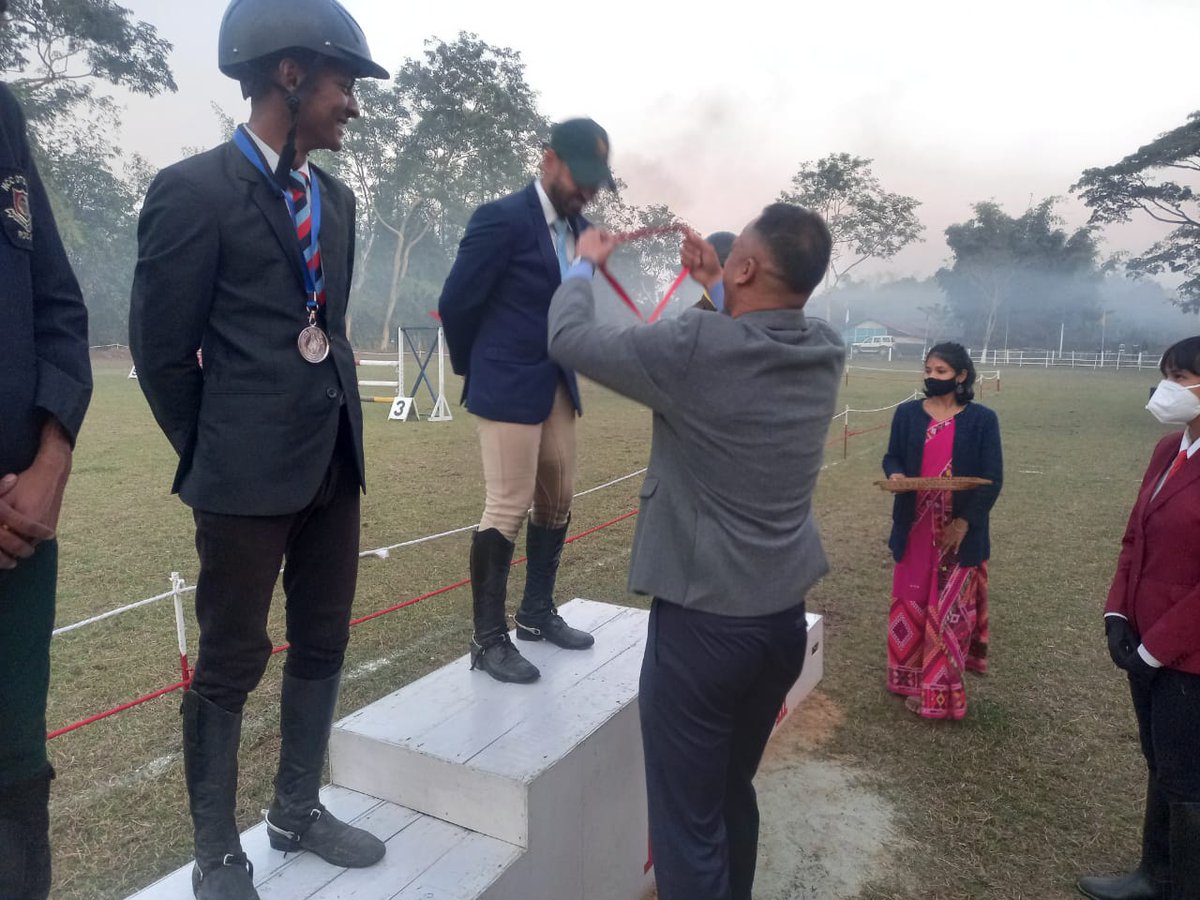 prodefgau's tweet photo. #DibrugarhHorseShow2022
#2ndDay
*47 R&amp;V Sqn NCC* 
UO Prakash Nehra - Bronze medal(Top Score Open Event)
SUO Siddhant Kabra-Gold and
UO Prakash Nehra &amp; Cadet Abdullah-joint Silver (Cadet &amp; Police Jumping Event) 
Cadet Soumya Jindal-4th(Junior Hacks)
@nccner @HQ_DG_NCC
@airnews_ghy https://t.co/J9nLzXufRR