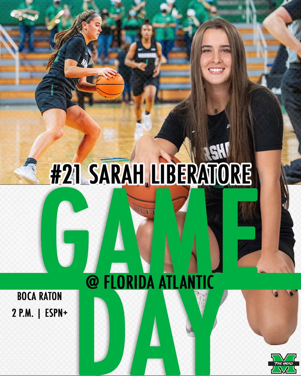 HerdWBB's tweet photo. Back at it! 🤘🏽

📍Boca Raton 
🆚 FAU 
⌚️ 2 p.m. 
📺 ESPN+ 
📊 SideArm 

#Together x #RiseAsOne https://t.co/xXXJC7uBzo