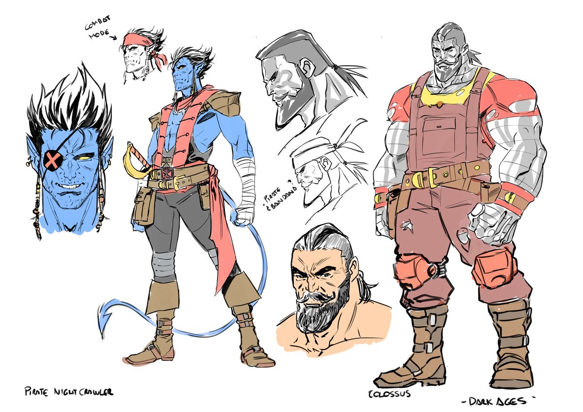 Here are the new designs of some X-men that appears in the new preview of Dark Ages #4. I'm having a really good time doing this! #marvelsdarkages #xmen 