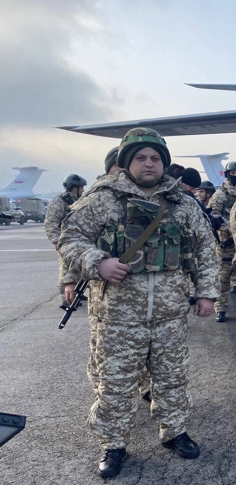 fismailzade's tweet photo. Armenian soldier will protect Kazakhstan bazar. No comment https://t.co/P3Ae4iK7Ol