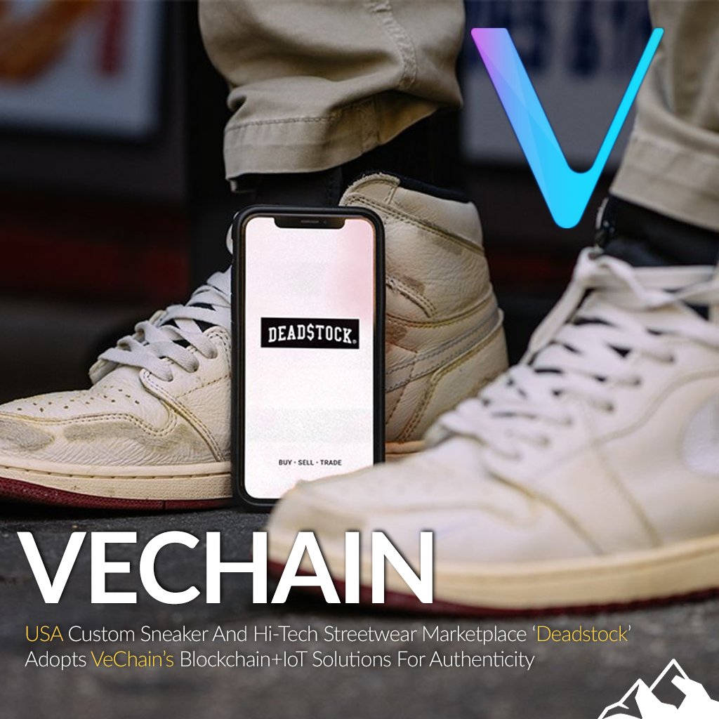 USA Custom Sneaker And Hi-Tech Streetwear Marketplace ‘Deadstock’ Adopts $VET <a href="/vechainofficial/">VeChain</a>  #Blockchain+#IoT Solutions For Authenticity.