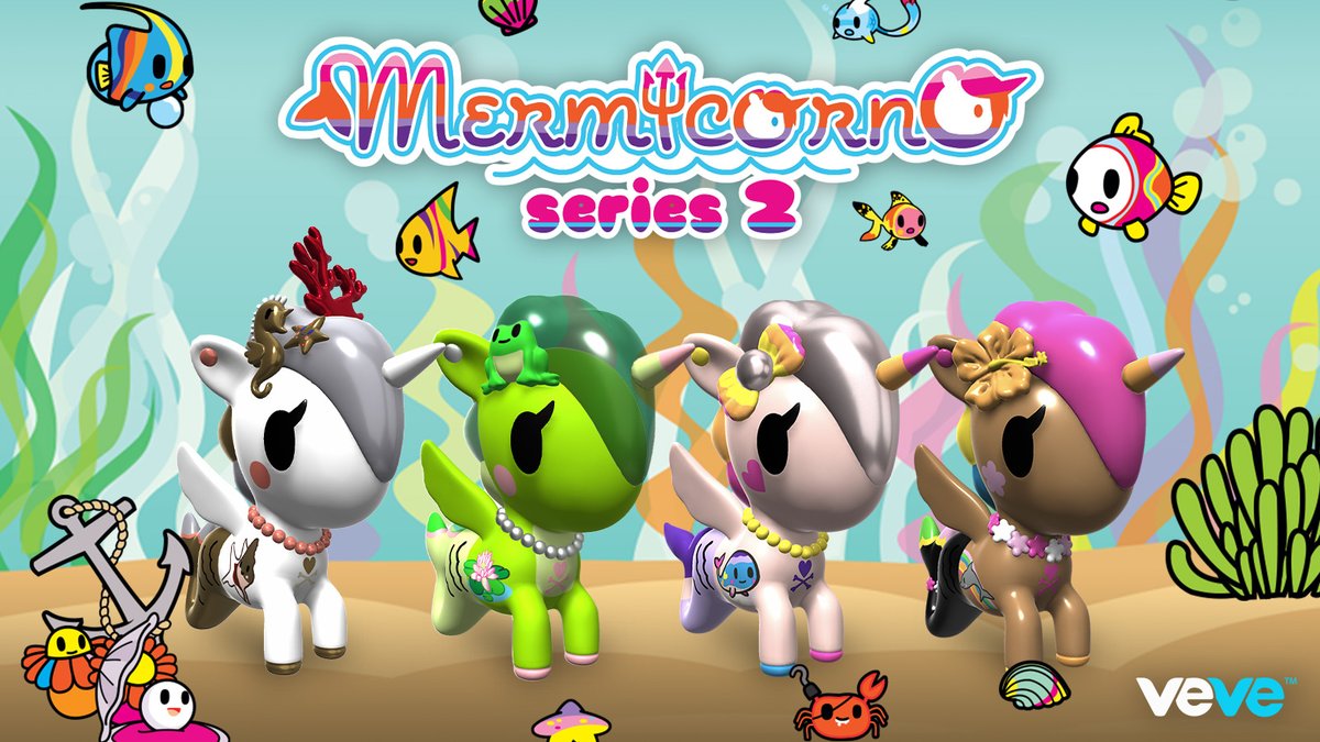 30 MINUTES 🌠

Mermicornos are back! <a href="/tokidoki/">tokidoki brand</a> Mermicorno Series 2 drops in blind box format this at 8 AM PT only on the VeVe app! bit.ly/337W2jg

#tokidokixVeVe